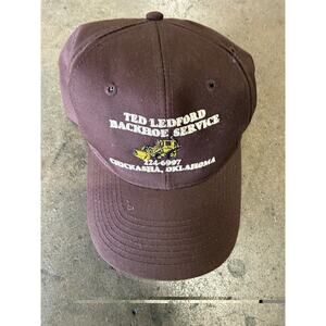 Ted Ledford Backhoe Service Chickasha Oklahoma Promo Hat Brown Otto Cap